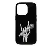 Skeleton Hand Rock Sign Microphone Heavy Metal Singer Case for iPhone 13 Pro
