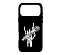 Skeleton Hand Rock Sign Microphone Heavy Metal Singer Case for iPhone 17 Pro Max