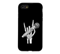 Skeleton Hand Rock Sign Microphone Heavy Metal Singer Case for iPhone SE (2020) / 7/8