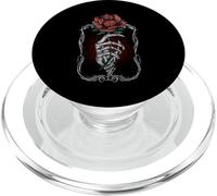 Skeleton Hand Rose Red Flower Gothic Tattoo Skull Occult PopSockets PopGrip for MagSafe