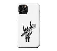 Skeleton Hand Sign Rock Microphone Heavy Metal Singer Case for iPhone 11 Pro