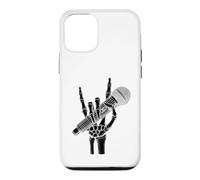 Skeleton Hand Sign Rock Microphone Heavy Metal Singer Case for iPhone 12/12 Pro