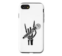 Skeleton Hand Sign Rock Microphone Heavy Metal Singer Case for iPhone SE (2020) / 7/8