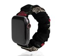 Skeleton Hand With Rose Cute Watch Band Scrunchies Compatible with IWatch 38mm 40mm 42mm 44mm Elastic Strap