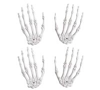 Skeleton Hands, 2 Pairs Halloween Props, 16x9 cm, Ghosts Decorate Indoor Decorations, Haunted House Accessories, and Also Use Art Class Demonstrations and Children's Skeleton Education Tools