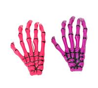 Skeleton Hands Bone Hair Clips, Unique Halloween Decoration, Rose Purple Rock Horror Hairpins, Ideal for Cosplay and Costume Party, ABS Alloy Material