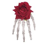 Skeleton Hands Hair Clip Halloween Rose Skull Barrette Zombie Punk Rock Hair Clip for Women Girls (15x8. 5cm) for Halloween Costumes