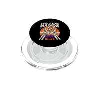 Skeleton Hands Raised Retro Halloween Sunset PopSockets PopGrip for MagSafe