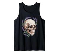Skeleton Head Lavender Halloween Cottagecore Tank Top