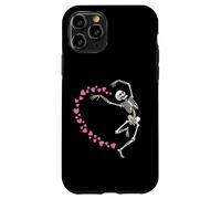 Skeleton Heart Valentine Graphic Dancing Skull Hearts Art Case for iPhone 11 Pro