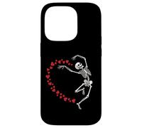 Skeleton Heart Valentine Graphic Dancing Skull Hearts Art Case for iPhone 14 Pro