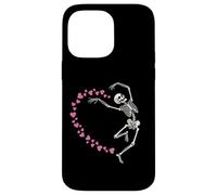 Skeleton Heart Valentine Graphic Dancing Skull Hearts Art Case for iPhone 14 Pro Max