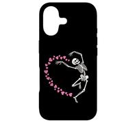 Skeleton Heart Valentine Graphic Dancing Skull Hearts Art Case for iPhone 17