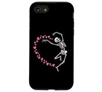Skeleton Heart Valentine Graphic Dancing Skull Hearts Art Case for iPhone SE (2020) / 7/8