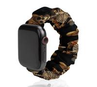 Skeleton Holding Oyster Cute Watch Band Scrunchies Compatible with IWatch 38mm 40mm 42mm 44mm Elastic Strap