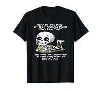 Skeleton How Do You Sleep At Night Knowing People Don't Like T-Shirt