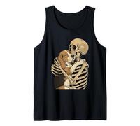 Skeleton Hugging Beagle Halloween Dog Lover Beagle Mom Dad Tank Top