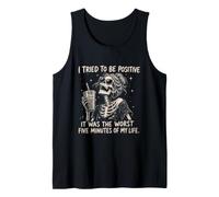 Skeleton Humor Women Sarcasm Positivity Quote Tank Top