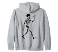 Skeleton I Love You Hand Sign Language ASL Valentine's Day Zip Hoodie