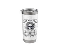 Skeleton I only Read Books that Come with Trigger warnings Stainless Steel Insulated Tumbler