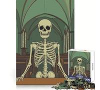 Skeleton in Church 1000 Piece Jigsaw Puzzles for Adults Teenagers Memory Upgrade Light Relax Sharp Cut Lovely Gift 38x52cm