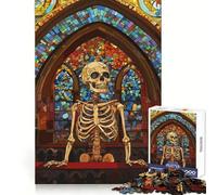 Skeleton in Church Jigsaw Puzzle for Adults 1000 Pieces Mind Exercise Toy Together Fun Precision Cut Unique Gift 38x26cm