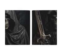 Skeleton in Robe Passport Holder, ID Card Protector Case Passport Holder with Slot Passports Travel Wallet Document Cover for Women And Men