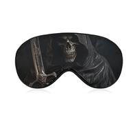 Skeleton in Robe Sleep Mask for Women Men Side Sleeper Eye Cover with Adjustable Strap Soft Breathable Blackout Mask Slip-Free Deep Sleeping Travel Essentials