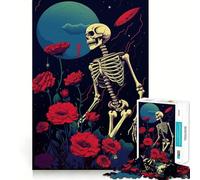 Skeleton in Space Garden 1000 Pieces Jigsaws Adults Puzzles Gifts Reason Skill Toy Stress Release Exact Cut Santa Wish List 38x52cm