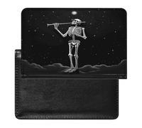 Skeleton in The Night Card Holder，Card Protector Sleeve，Passport Holder ，Lightweight And Portable，Card Sleeves, Applicable to Passports, Boarding Passes, And ID Cards; Unisex.