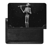 Skeleton in The Night Passport Holder Passport Cover Protector Essentials with Credit Card Slots for Women Men