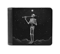 Skeleton in The Night Wallet Fashionable Slim Leather Wallet with Multiple Card Slots And Hidden Compartments Wallets