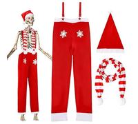 Skeleton Jumpsuits - All Weather Vibrant Jumpsuits, Overalls For 12ft Giant Skeleton Jumpsuit For Lawn Patio Yard Garden Park Backyard Walkway Porch Balcony Party Family Gathering For Boys And Girls