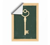 Skeleton Key Vintage Unframed Wall Art Print A1 (84.1×59.4cm), Wall Decor for Living Room, Bedroom, Office & Home, Art Gift