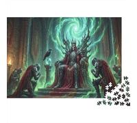 Skeleton King 500 Piece Wooden Jigsaw Puzzle,Gift Idea,Home Wall Decor,Wood,Whimsical Challenge,Educational Toy,Adults & Kids 14+,Stress Relief (52x38cm)