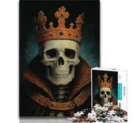 Skeleton King Jigsaw Puzzles for Adults 1000,Learning Educational Toys Family Games with Matching Poster And Trivia Sheet (50x75cm)