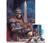 Skeleton King Warrior Jigsaw Puzzles 1000 Pieces for Adults Teens,Help The Brain Exercise Addictive Toys to Cultivate Patience Parent-child Interaction 38x26cm