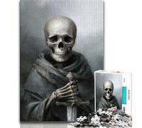Skeleton King Warrior Puzzles for Adults Teens 1000 Pieces,Help The Brain Exercise Addictive Toys to Cultivate Patience Great Gift 50x75cm