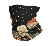 Skeleton Kiss Mushrooms Plants Psychedelic Night Sky Unisex Neck Gaiter Lightweight Bandana Breathable Face Covering Scarf For Motorcycle Hiking Cycling Summer