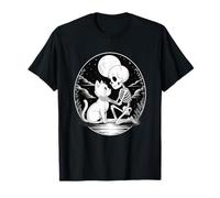 Skeleton Kitty Halloween Kawaii Goth T-Shirt
