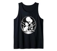 Skeleton Kitty Halloween Kawaii Goth Tank Top