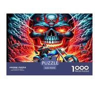 Skeleton Knight 1000 Piece Halloween Jigsaws Puzzles for Adults And Kids Challenging Puzzle Games 1000 Pieces Stress Reliever Challenge High Difficulty 70x50cm/1000pcs