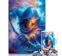 Skeleton Knight 1000 Piece Jigsaw Puzzle for Adults Teens,Stress Reliever Difficult Challenge Deal As Gifts for The Whole Family 38x26cm