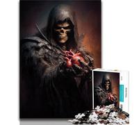 Skeleton Knight Jigsaw Puzzles for Adults Teenagers Jigsaws Puzzle,Challenging To Complete But Fun And Humorous Educational Game for Birthday 50x75cm