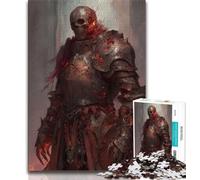 Skeleton Knight JigsawPuzzle 1000 Pieces for Adults,Challenging Game And Family Play for Is Ideal As A Gift for The Whole Family 38x26cm