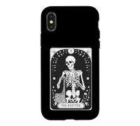 Skeleton Knitting The Knitter Tarot Card Case for iPhone X/XS