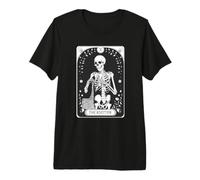 Skeleton Knitting The Knitter Tarot Card Premium T-Shirt