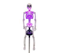 Skeleton Lamp, Solar Halloween Skeleton Yard Stake Decoration, Purple