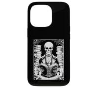 Skeleton Librarian Gothic Books Reader Case for iPhone 13 Pro