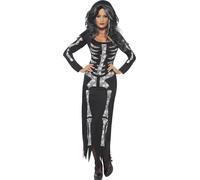 Smiffys Skeleton Costume, Black (Size S)